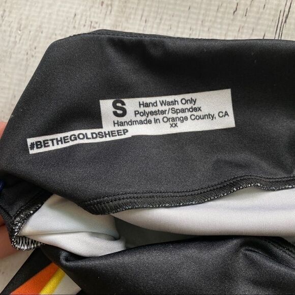 Goldsheep black striped “M” leggings - Picture 7 of 8